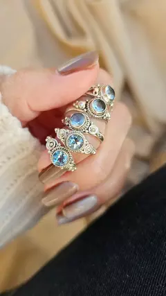 Anillo Roma - Topacio y Plata 925 - INDIANNA ACCESORIOS