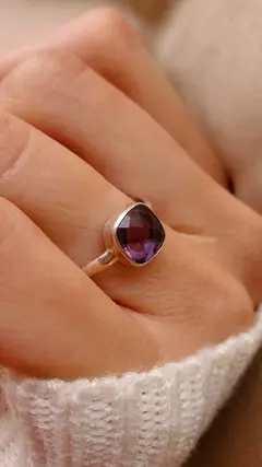 Imagen de Anillo Fox - Amatista + Plata 925