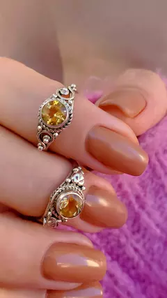 Anillo Capri - Citrino + Plata925 - tienda online