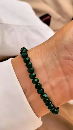 Pulsera Good Vibes Verde Dark - Plata 925 - INDIANNA ACCESORIOS