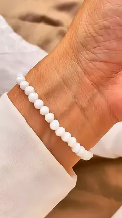 Pulsera Good Vibes Blanca - Plata 925 - INDIANNA ACCESORIOS