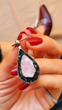 Collar Wild - Turmalina y Cuarzo Rosa - INDIANNA ACCESORIOS
