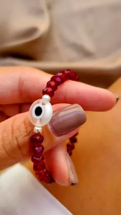 Pulsera Good Vibes - Bordo Plata 925 en internet