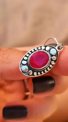 Collar Sophi - Raiz de Rubi & Plata 925 - tienda online