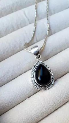 Collar Yucatan - Obsidiana y Plata 925 en internet