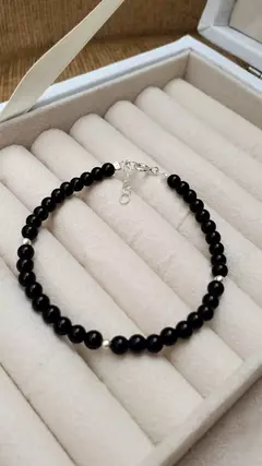 Pulsera Stone - Obsidiana y Plata 925 - comprar online