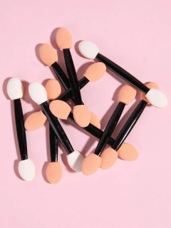 Aplicadores Pincel De Sombras X12 Unidades Caobamakeup