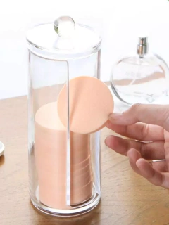 Algodonero Acrílico Portadesmaquillante Con Tapa