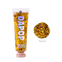 Chunky Glitter Gel Dapop Colores Pigmentados