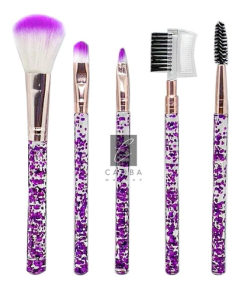 Set X5 Brochas Mango Glitter Pinceles Para Maquillaje - comprar online