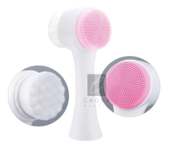 Cepillo De Limpieza Facial Doble Cara Manual Exfoliante - comprar online