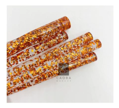 Set X5 Brochas Mango Glitter Pinceles Para Maquillaje