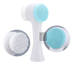 Imagen de Cepillo De Limpieza Facial Doble Cara Manual Exfoliante