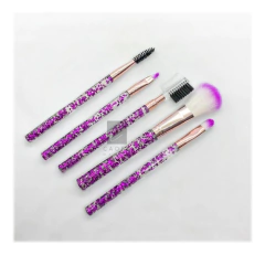 Set X5 Brochas Mango Glitter Pinceles Para Maquillaje en internet