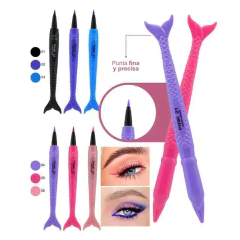 PACK X6 DELINEADORES EN FIBRA MERMAID DE COLORES PIN21 - comprar online