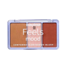 Paleta Contorno Iluminador Rubor Feels Mood Ruby Rose - tienda online