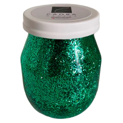 FRASCO GRANDE PARTY GLITTER EN GEL - VERDE ESCAMAS-
