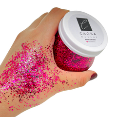 FRASCO GRANDE PARTY GLITTER EN GEL - FUCSIA ESCAMAS- - tienda online