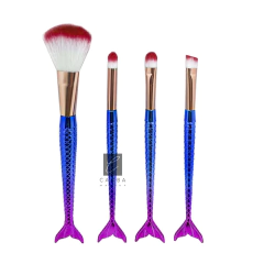 Imagen de Set Brochas X4 Sirena Para Maquillaje - Varios Colores -