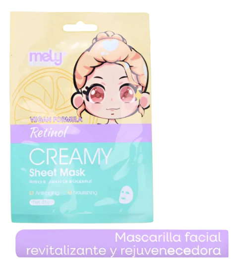 Mascarilla Facial Con Retinol, Ac Jojoba Y Pomelo Vegan Mely - comprar online