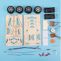 Imagem do Eco Racer X4 – Carrinho de Madeira 4x4 com Controle Remoto e Montagem DIY