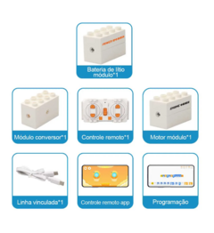 Conjunto Educacional de Robótica 12 em 1, Motor, Módulo Conversor, Controle Remoto, APP, 6+ - loja online