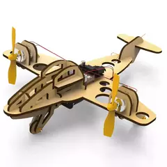 Avião de Montagem MDF e Controle Remoto, Kit de Robótica Educativa, bi motor, STEM - comprar online