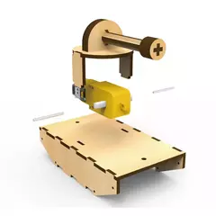 Mini Tanque de Montagem MDF com Controle Remoto, Motor DC, Kit de Robótica Educativa na internet
