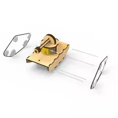 Mini Tanque de Montagem MDF com Controle Remoto, Motor DC, Kit de Robótica Educativa - Robótica Toys | Brinquedos Educativos