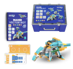 Conjunto Educacional de Robótica 46 em 1 Programável com Motor, Sensor Infravermelho e Ultrassônico, Controle Remoto, APP, +600pcs, 6+