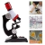 Microscópio Biológico Kit de Ciência Iniciantes c/ Lâminas | Zoom 1200x - Branco, Vermelho e preto