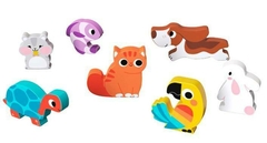 Quebra Cabeça de Encaixe - Animais, Madeira, +12 meses, 8 peças, Tooky Toys