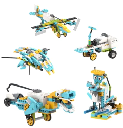 Conjunto Educacional de Robótica 52 em 1 Programável com Motor, Controle Remoto, APP, +500pcs, 6+ - Robótica Toys | Brinquedos Educativos