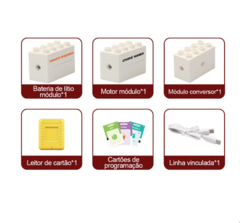 Conjunto Educacional de Robótica 12 em 1, Motor, Cartões de Programação, APP, 6+ - loja online