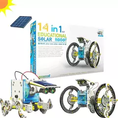 Robô de Energia Solar 14 em 1, DIY, Motor, Sustentável