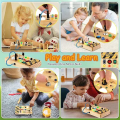 Placa Sensorial Montessori de Atividades - Robótica Toys | Brinquedos Educativos