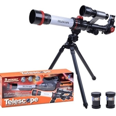 Telescópio Infantil 20x, 30x, 40x | Kit de Astronomia com material digital para estudo