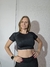 Top Manga Corta "Negro Glow" (Brillo) - LEMUR FIT