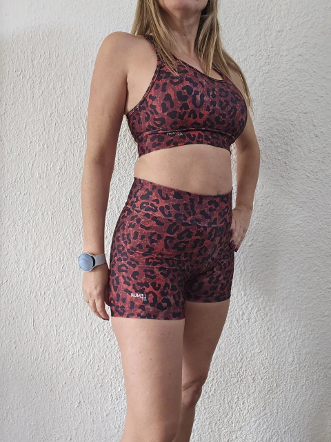 Calza Corta - Micro Corta "Red Leopard"