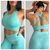 Top Kim "Texture Verde Agua"