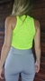 Musculosa Top Amarillo Fluo Calada - LEMUR FIT