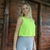 Musculosa Pupera Amarillo Fluo calada - comprar online