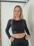 Top Manga Larga "Texture Black (negro)" - LEMUR FIT