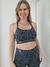 Top Greta "Noche Melange" (grises con destellos azules) - LEMUR FIT