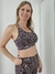 Top Marilyn "Amanecer Melange" (grises con destellos fucsias) - LEMUR FIT