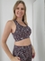 Top Competicion "Amanecer Melange" (grises con destellos fucsias) - LEMUR FIT