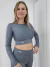 Top Manga Larga "Texture Grey (gris)" - LEMUR FIT