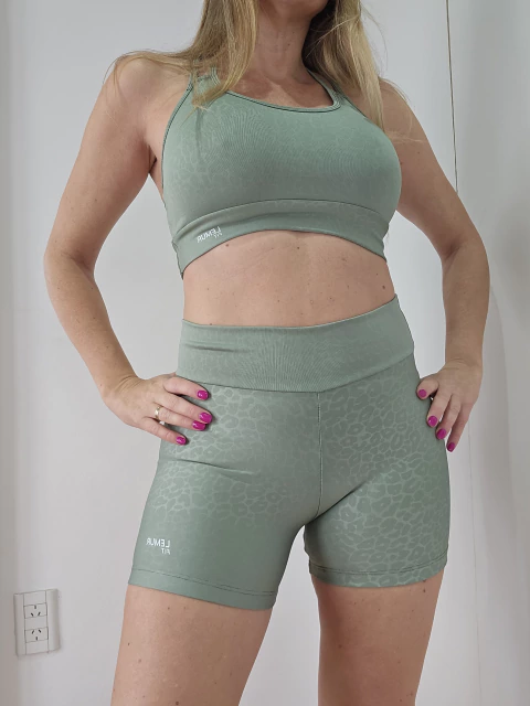 Calza Corta - Micro Corta "Texture Green (verde)"