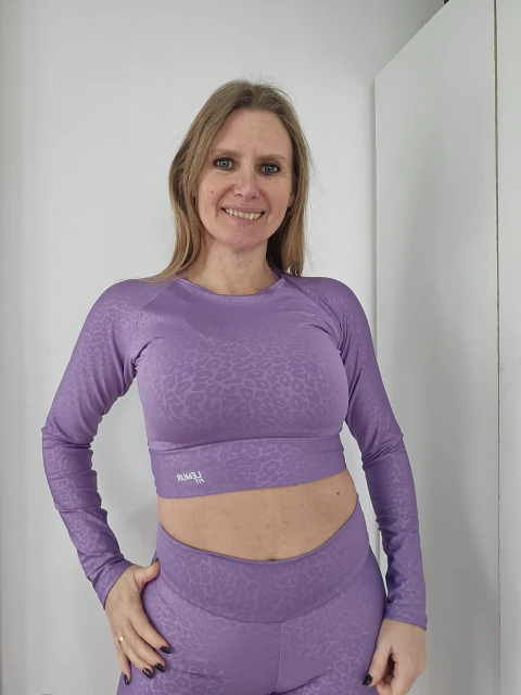 Top Manga Larga "Texture Purple (Lila)"