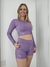 Top Manga Larga "Texture Purple (Lila)" - LEMUR FIT